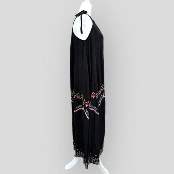 Anthropologie Dress Black and White Embellished Maxi Sundress - Picture 2 of 8